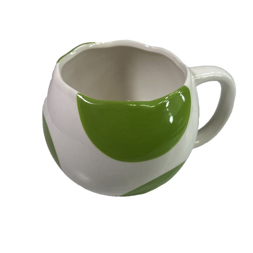 XL Yoshi Egg Mug Ruffle Edge Green Dots Super Nintendo Super Mario Paladone 2019